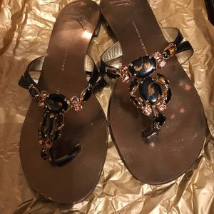 Giuseppe Zanotti tiger eye flats